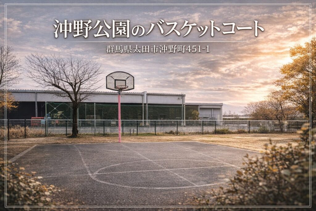 【群馬県内でバスケットコートがある公園】沖野公園