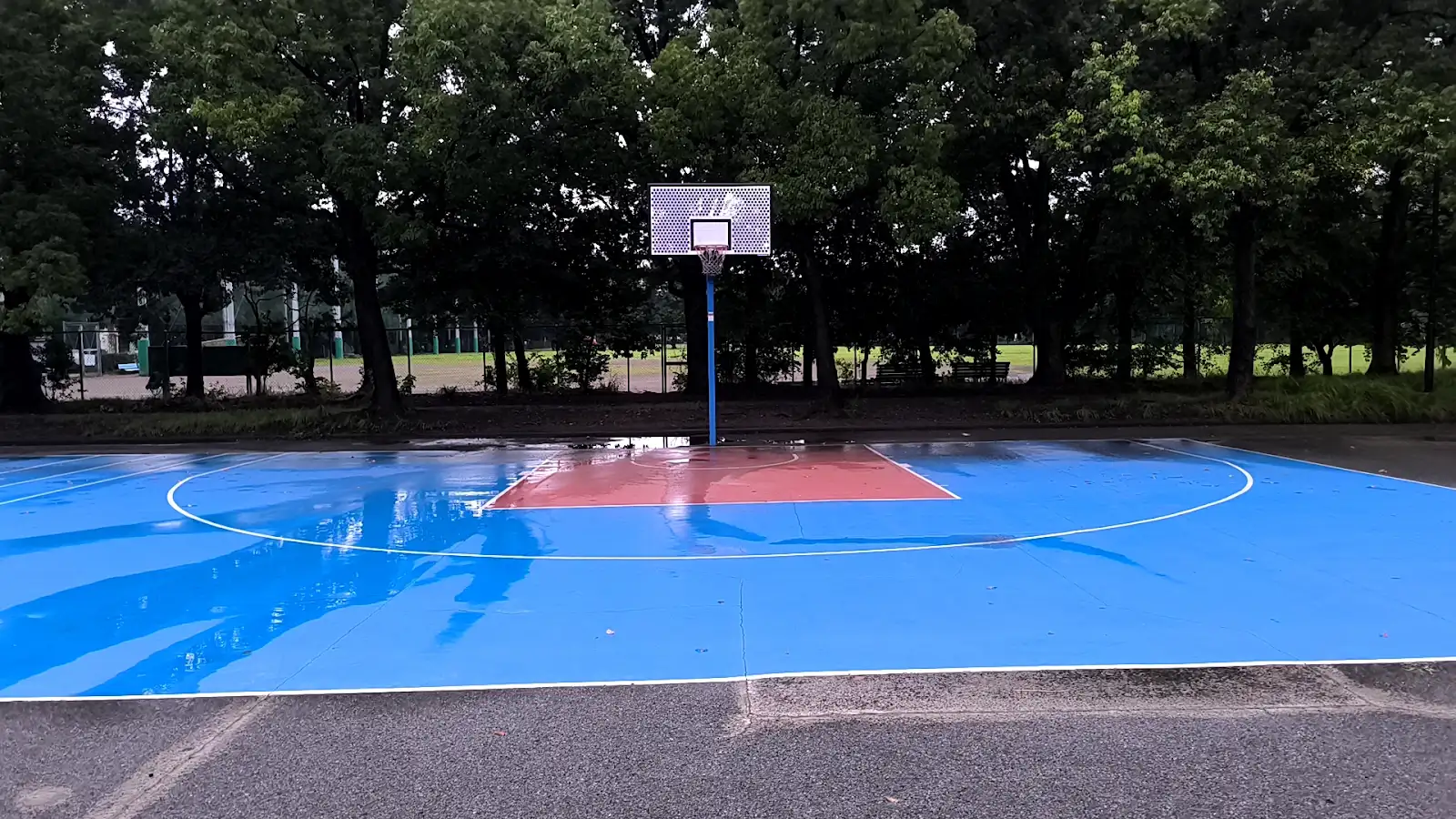 大宮第二公園の公式用バスケットゴール2基目