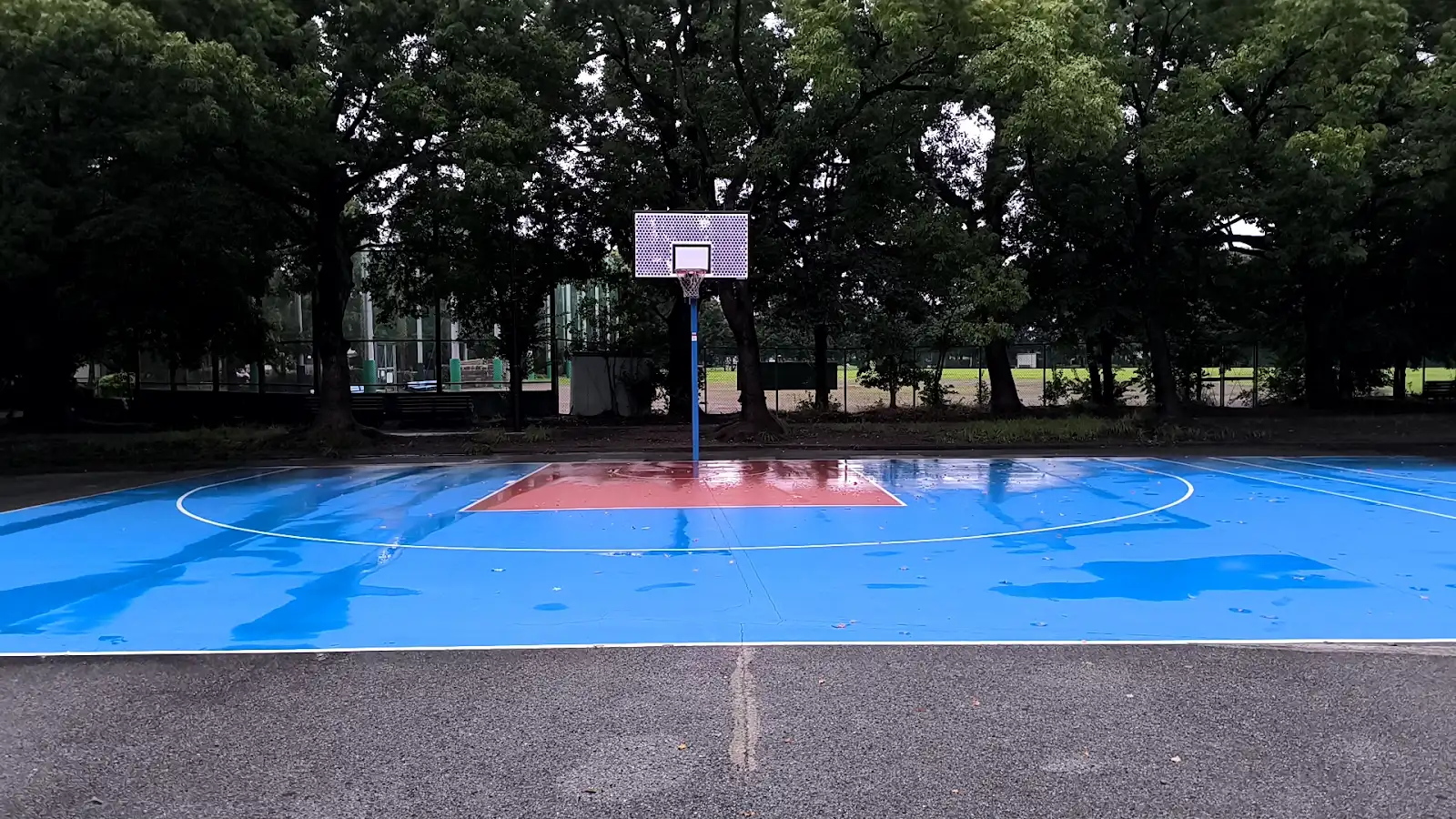 大宮第二公園の公式用バスケットゴール1基目
