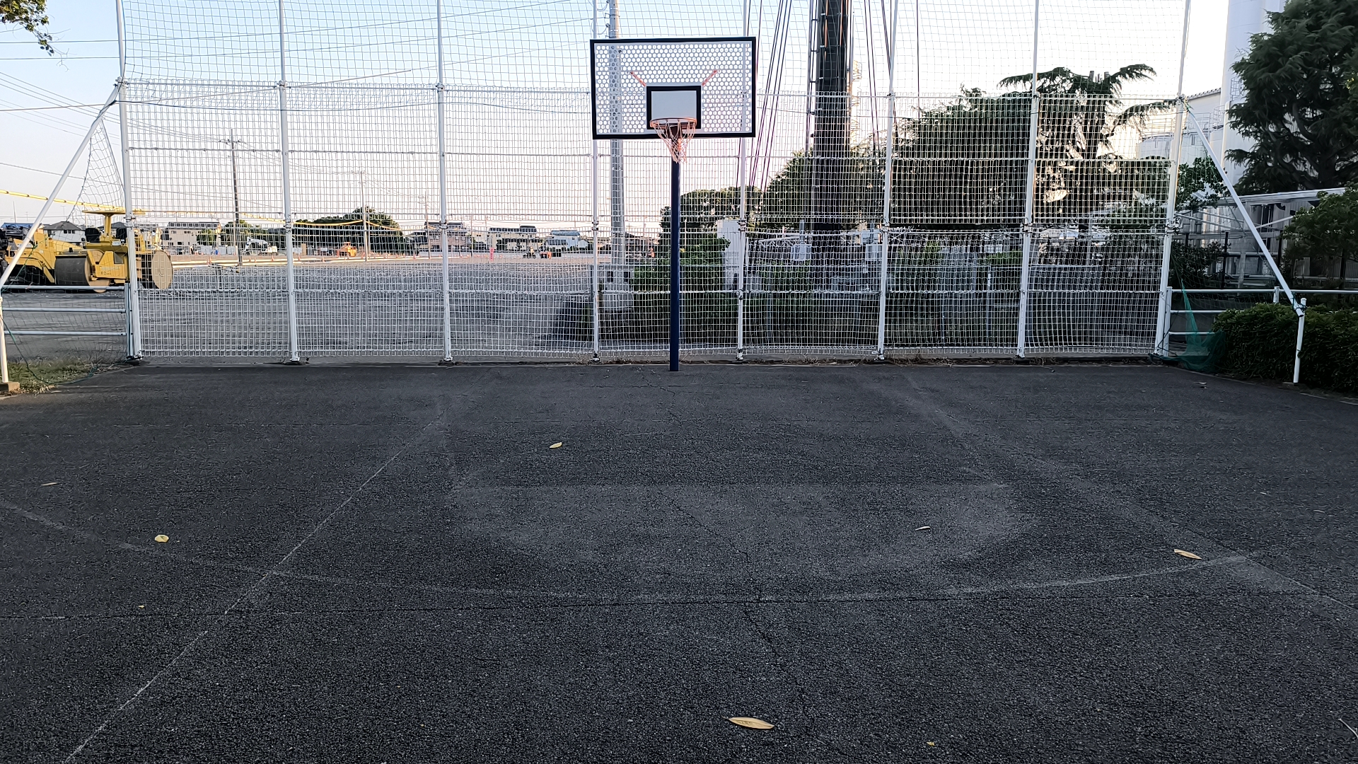 大新田公園のゴールとコート