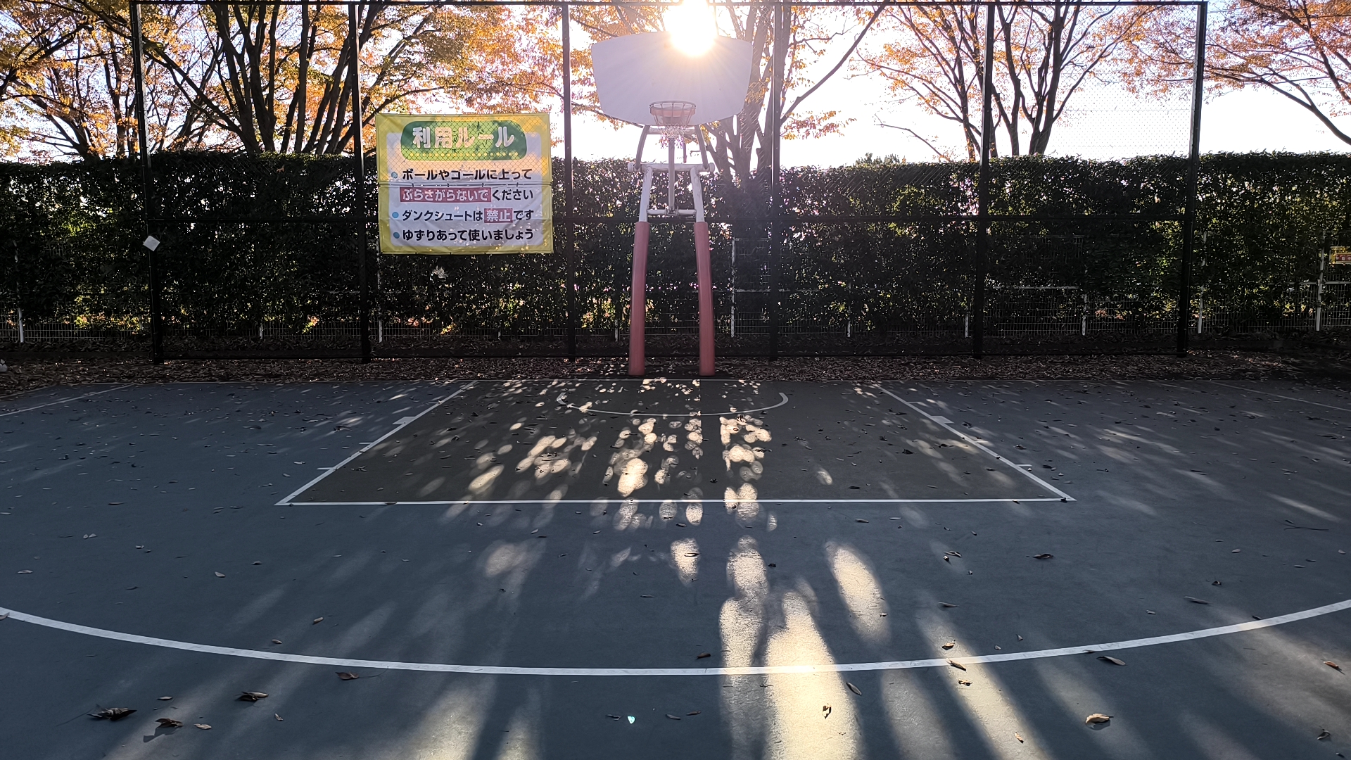 川越公園の一般用バスケットコート